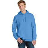 Port & Company PC098H Men's Beach Wash Garment-Dyed Pullover Hooded Sweatshirt in Blue Moon size Large | Cotton