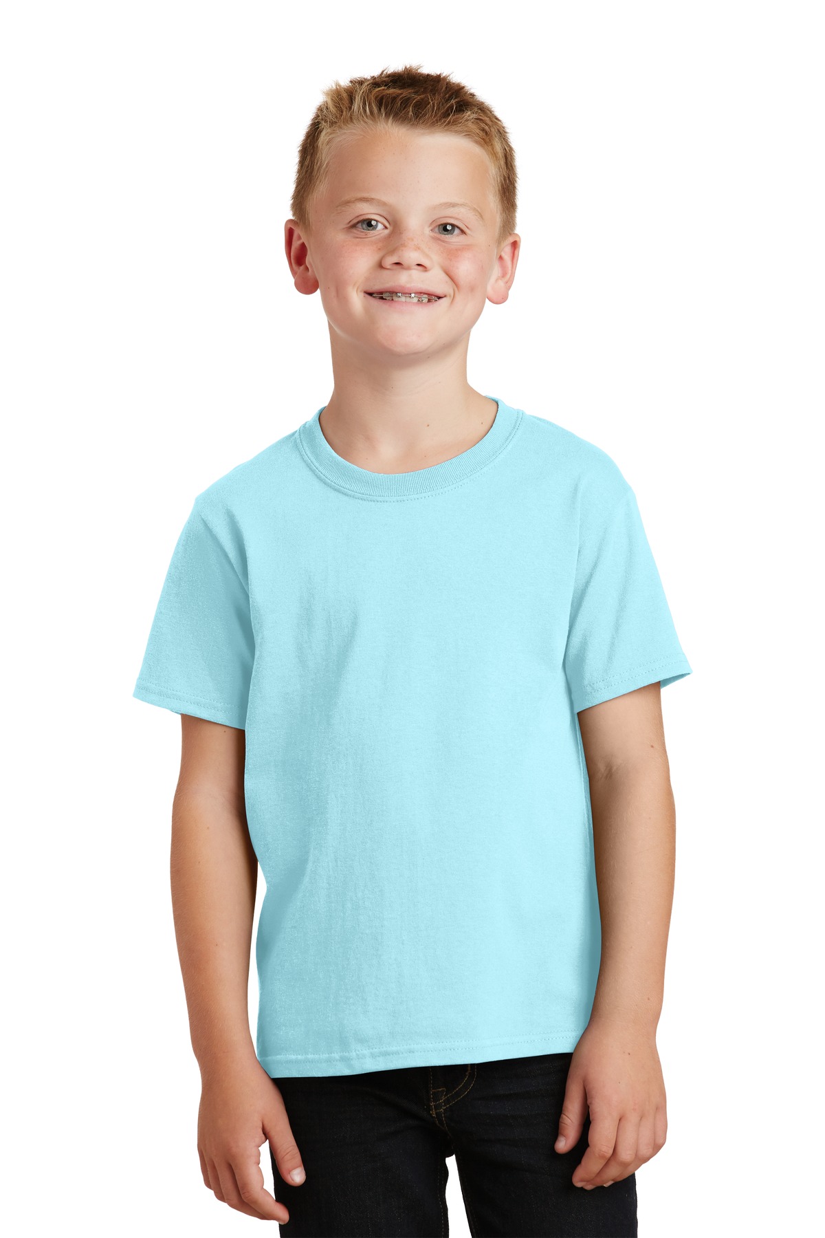 Port & Company PC099Y Youth Beach Wash Garment-Dyed Top in Glacier size Small | Cotton