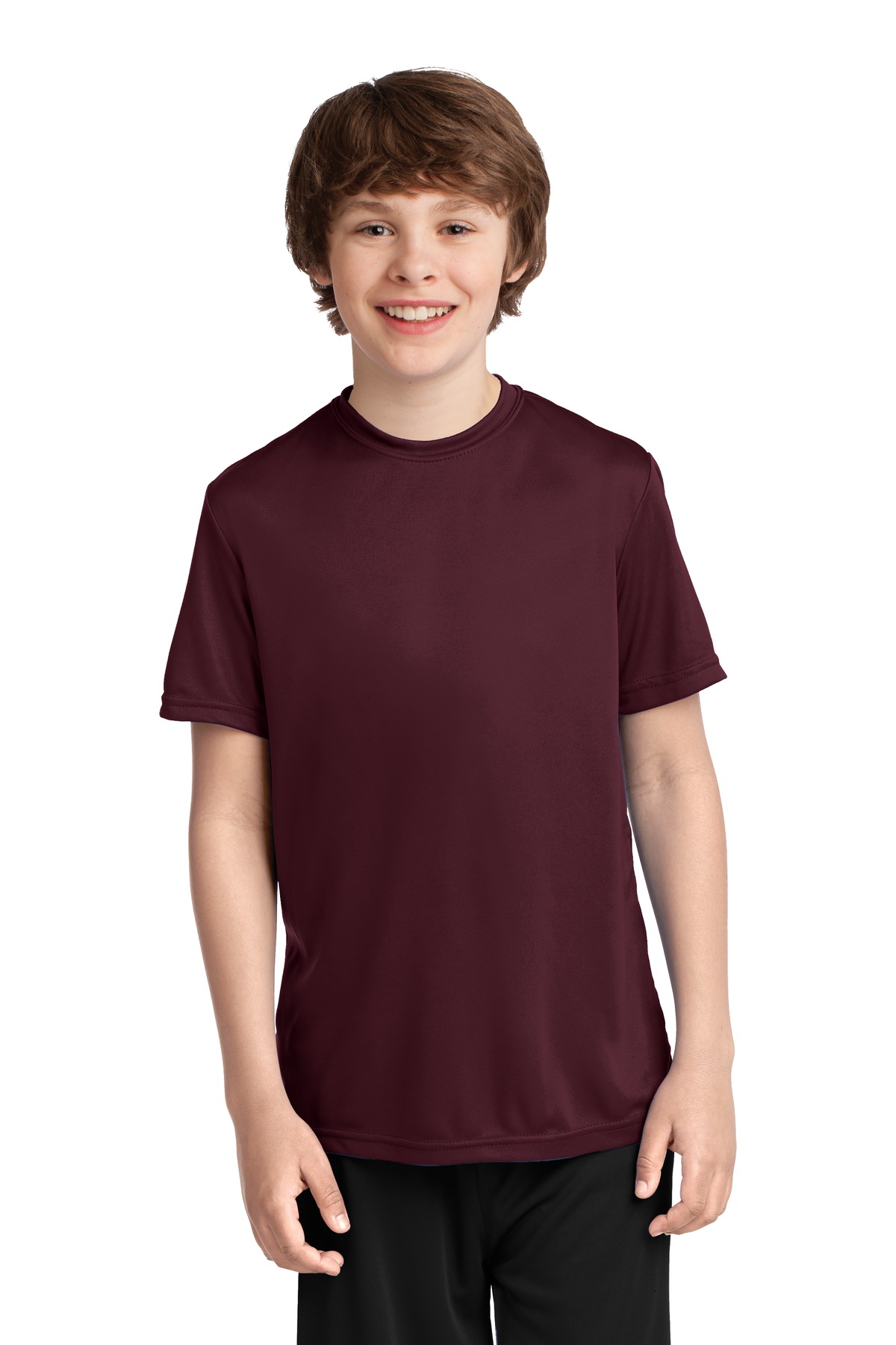Port & Company PC380Y Youth Performance Top in Maroon size XL | Polyester
