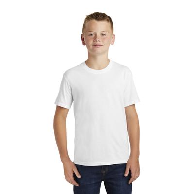 Port & Company PC455Y Youth Fan Favorite Blend Top in White size Medium | Cotton/Polyester