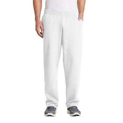 Port & Company PC78P Core Fleece Sweatpant with Pockets in White size 4XL | Cotton/Polyester Blend