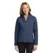Port Authority L324 Women's Welded Soft Shell Jacket in Dress Blue Navy size XS | Fleece