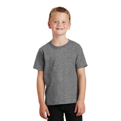 Port & Company PC54Y Youth Core Cotton Top in Graphite Grey size XS | Cotton/Polyester Blend