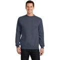 Port & Company PC78 Core Fleece Crewneck Sweatshirt in Heather Navy Blue size XL