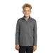 Sport-Tek YST357 Youth PosiCharge Competitor 1/4-Zip Pullover T-Shirt in Grey Concrete size XS | Polyester