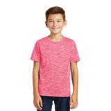 Sport-Tek YST390 Youth PosiCharge Electric Heather Top in Power Pink size Small | Polyester