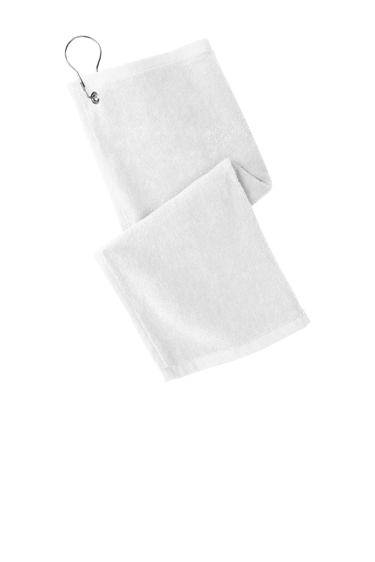 Port Authority PT400 Grommeted Hemmed Towel in White size OSFA | Cotton