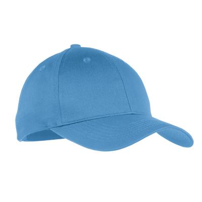 Port & Company YCP80 Youth Six-Panel Twill Cap in Carolina Blue size OSFA | Cotton