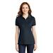 Port Authority L555 Women's Stretch Pique Polo Shirt in Dress Blue Navy size XL | Triblend