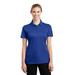 Sport-Tek LST695 Women's PosiCharge Active Textured Colorblock Polo Shirt in True Royal/Gray size 3XL | Polyester