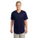 Sport-Tek ST220 Athletic PosiCharge Tough Mesh Full-Button Jersey T-Shirt in True Navy Blue size 3XL | Polyester