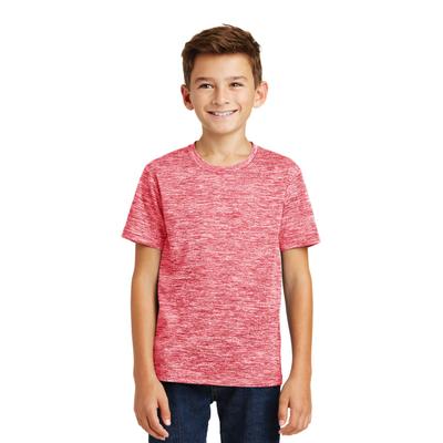 Sport-Tek YST390 Youth PosiCharge Electric Heather Top in Deep Red size XL | Polyester