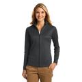 Port Authority L805 Women's Vertical Texture Full-Zip Jacket in Iron Gray/Black size Medium | Cotton/Polyester Blend