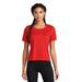 Sport-Tek LST411 Athletic Women's PosiCharge Draft Crop Top in True Red size XL | Mesh