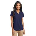 Port Authority L572 Women's Dry Zone Grid Polo Shirt in True Navy Blue size Large | Polyester