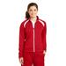 Sport-Tek LST90 Women's Tricot Track Jacket in True Red/White size 2XL | Polyester