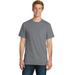 Port & Company PC099P Men's Beach Wash Garment-Dyed Pocket Top in Pewter size Large | Cotton