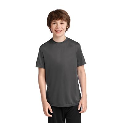 Port & Company PC380Y Youth Performance Top in Charcoal size XS | Polyester