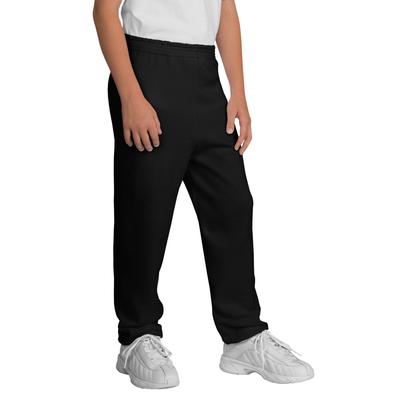 Port & Company PC90YP Youth Core Fleece Sweatpant in Jet Black size Large