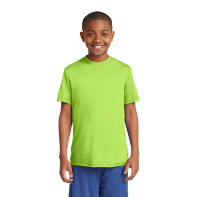 Sport-Tek YST350 Youth PosiCharge Competitor Top in Lime Shock size Medium | Polyester