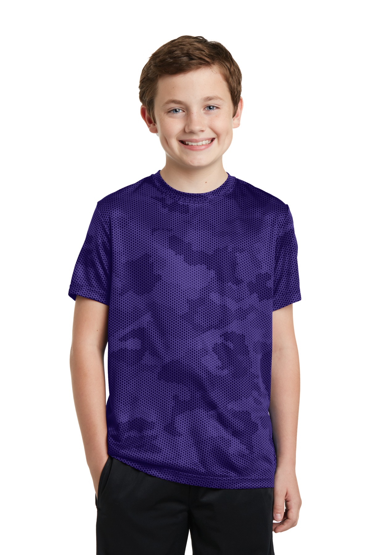 Sport-Tek YST370 Youth CamoHex Top | Polyester