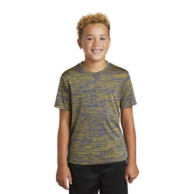 Sport-Tek YST390 Youth PosiCharge Electric Heather Top in True Royal-Gold size Small | Polyester