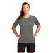 Sport-Tek LST470 Athletic Women's Rashguard Top in Dark Smoke Grey size 2XL | Polyester/Spandex Blend