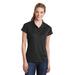 Sport-Tek LST659 Women's Contrast Stitch Micropique Sport-Wick Polo Shirt in Black size Large | Polyester