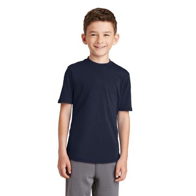 Port & Company PC381Y Youth Performance Blend Top in Deep Navy Blue size XS | Polyester