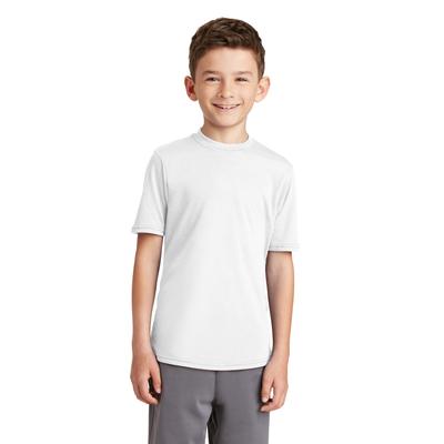 Port & Company PC381Y Youth Performance Blend Top in White size XL | Polyester