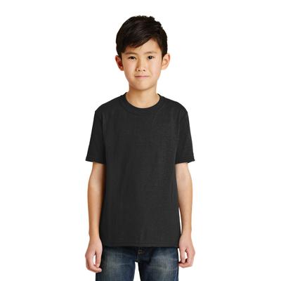 Port & Company PC55Y Youth Core Blend Top in Jet Black size XL | Cotton/Polyester