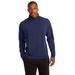 Sport-Tek ST851 Sport-Wick Stretch 1/2-Zip Colorblock Pullover T-Shirt in True Navy Blue/Charcoal Grey size Large | Polyester/Spandex Blend