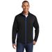 Sport-Tek ST853 Sport-Wick Stretch Contrast Full-Zip Jacket in Black/True Royal Blue size 3XL | Polyester/Spandex Blend