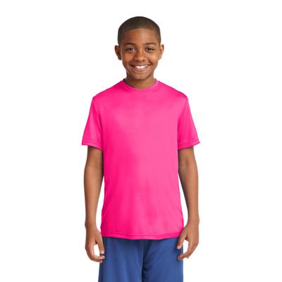Sport-Tek YST350 Youth PosiCharge Competitor Top in Neon Pink size XL | Polyester