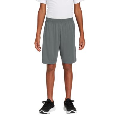 Sport-Tek YST355P Youth PosiCharge Competitor Pocketed Short in Iron Grey size Small | Polyester