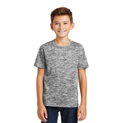 Sport-Tek YST390 Youth PosiCharge Electric Heather Top in Black size Medium | Polyester