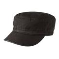 District DT605 Distressed Military Hat in Black size OSFA | Cotton
