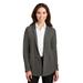 Port Authority L807 Women's Interlock Cardigan Jacket in Charcoal Heather/Medium Heather Grey size 3XL | Cotton/Polyester Blend