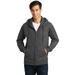 Port & Company PC850ZH Fan Favorite Fleece Full-Zip Hooded Sweatshirt in Dark Heather Grey size XL | Cotton/Polyester Blend