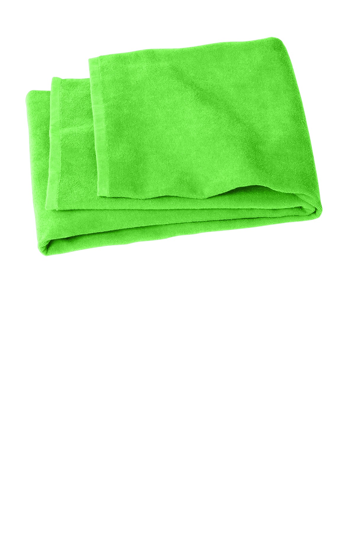 Port Authority PT44 Value Beach Towel in Bright Lime size OSFA | Cotton