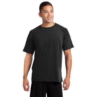 Sport-Tek ST700 Ultimate Performance Crew T-Shirt in Black size Small | Polyester/Spandex Blend