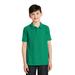 Port Authority Y500 Youth Silk Touch Polo Shirt in Kelly Green size XS | Cotton/Polyester Blend