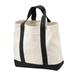 Port Authority B400 - Two-Tone Shopping Tote Bag in Natural/Black size OSFA | Canvas