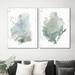 East Urban Home Teal Delicate Coral - 2 Piece Wrapped Canvas Graphic Art Print Set Canvas in Gray/Green | 14 H x 22 W x 1 D in | Wayfair