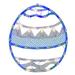 Northlight Seasonal 17" LED Lighted Blue Easter Egg Spring Window Silhouette Decoration in Blue/Green/White | 17 H x 1 W x 14 D in | Wayfair