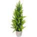 Northlight Seasonal 17" Upswept Frosted Cedar Artificial Christmas Tree - unlit in Green | 17 H x 3 W in | Wayfair NORTHLIGHT SF89186