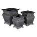 Bungalow Rose 3 - Piece Steel Pot Planter Set Metal in Black | 19.25 H x 16.75 W x 16.75 D in | Wayfair 7DE9EE7E078B416CBC9034E64D537C31