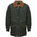 Infinity Leather Men's Classic Green Contrast Soft Supple Suede Buff Overcoat Parka Winter Outdoor Jacket Regular Fit 4XL