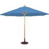 Arlmont & Co. Nadasha 11' Market Sunbrella Umbrella Wood in Blue/Navy | Wayfair 7782DF199B0C4A86A1A92EBAD20F5D8C