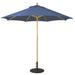 Arlmont & Co. Nadasha 9' Market Umbrella Wood in Blue/Navy | Wayfair BF41948FC18449F990799D015BAFEE19